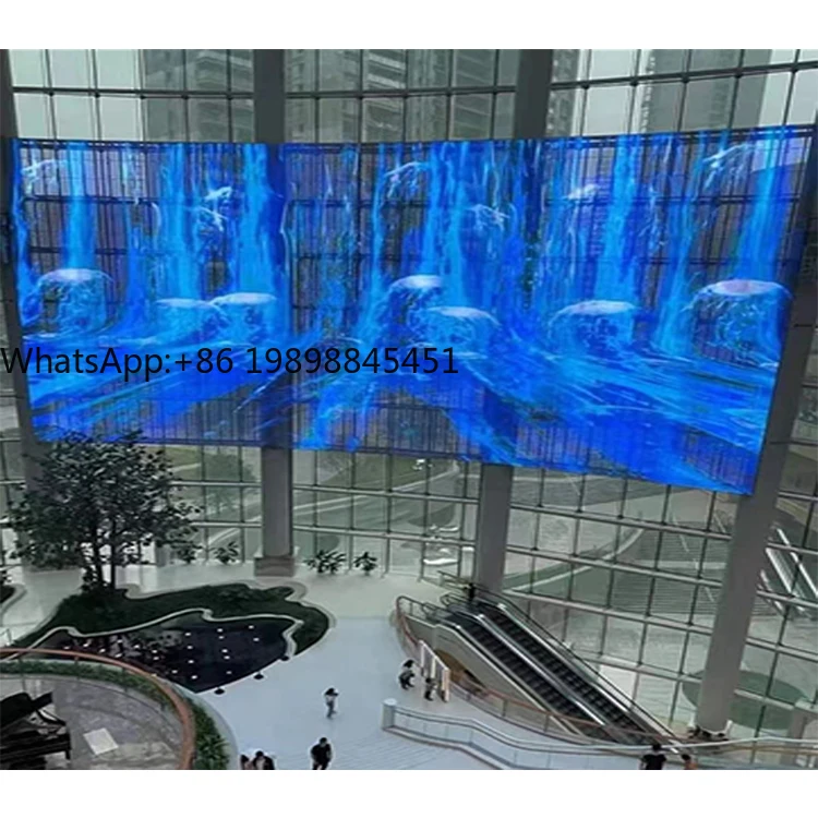 

Indoor Transparent LED Video Wall Display P3.91 Glass Window Advertising Sign for Retail Store 4K Resolution Animation