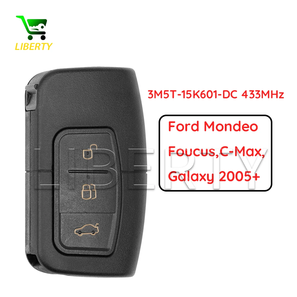 

Liberty For Ford Mondeo Focus C-Max Galaxy 2005+ Smart Key FCC 3M5T-15K601-DC 433MHz 4D63/4D83 Chip PN 1698112 Keyless Go