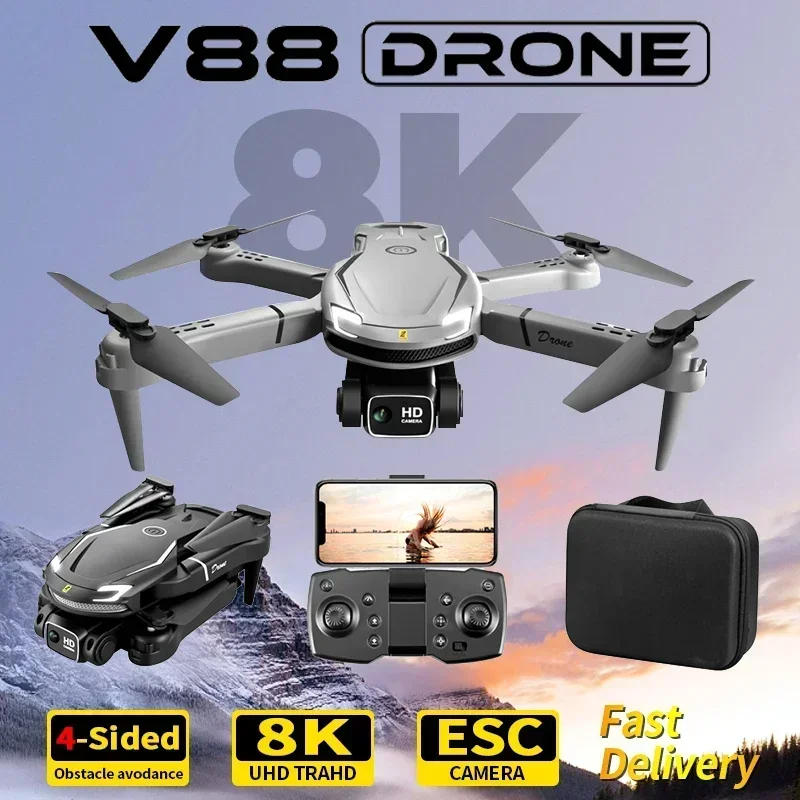 Original V88 Drone 5G Professional 8K HD Aerial Photography Omnidirectional Obstacle Avoidance Quadrotor Distance For XIAOMI