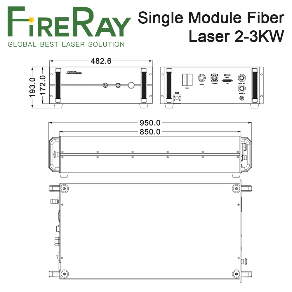 FireRay MAX MFSC-2000W Fiber Laser Source Continuous Fiber Lasers Module MFSC-3000W for Fiber Laser Cutting Marking Machine