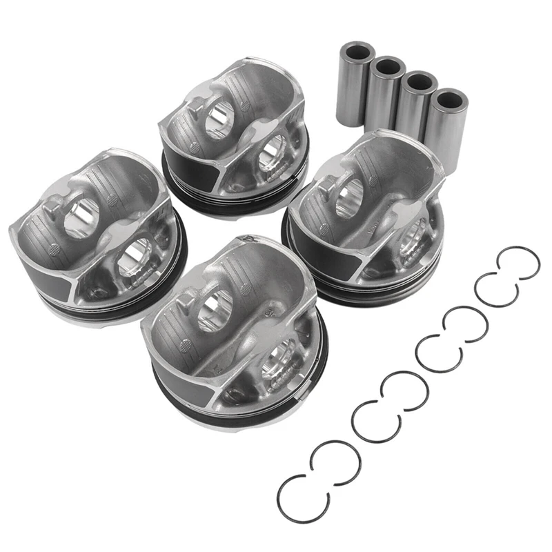 Pistons&Rings Set CR 11:1/Φ84mm/Φ22mm Silver Metal For BMW 2.0T 220IM 320I 420I 420I