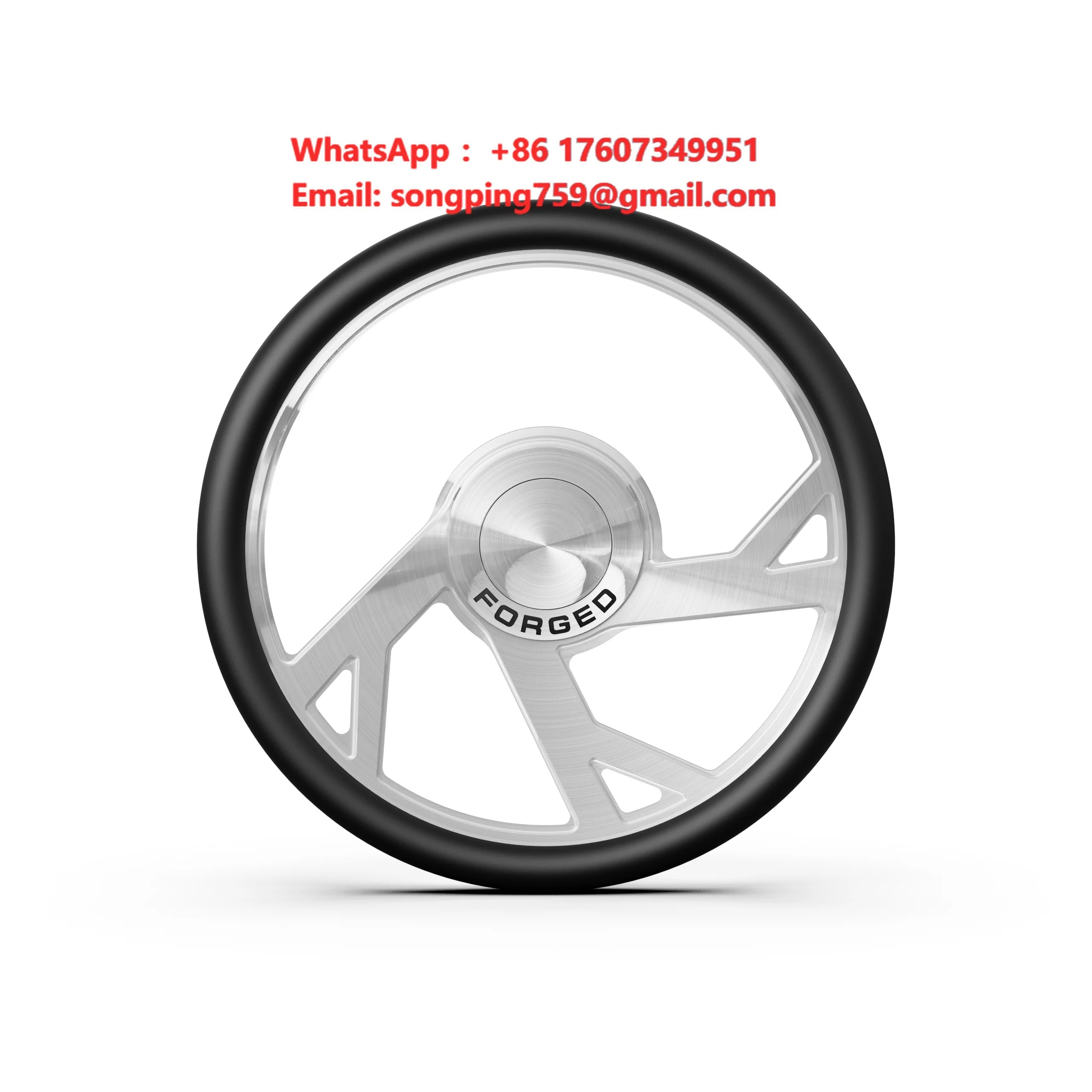 Custom CNC Half a Steering Wheel Design Brush Sliver Aluminum Steering Wheel