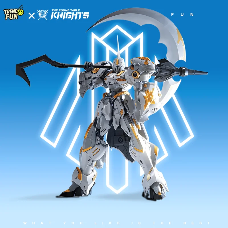 [SNAA]1/144 Scale Iron Sickle Mecha Model Kit – Highly Articulated Poseable Knight Robot with Scythe, Shield & Display Stand, 14