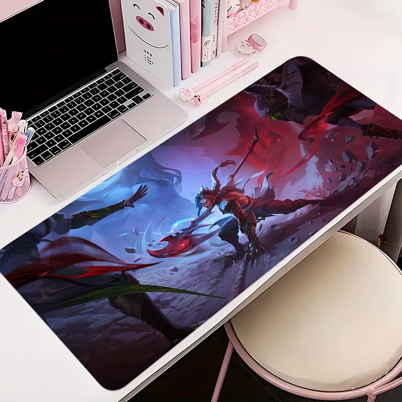 

Mouse Pad Office PC Accessories Keyboard Mat Anime Pattern Anti-slip Rubber L-league of Legends Kayn HD Mousepad Gamer Desk Mat