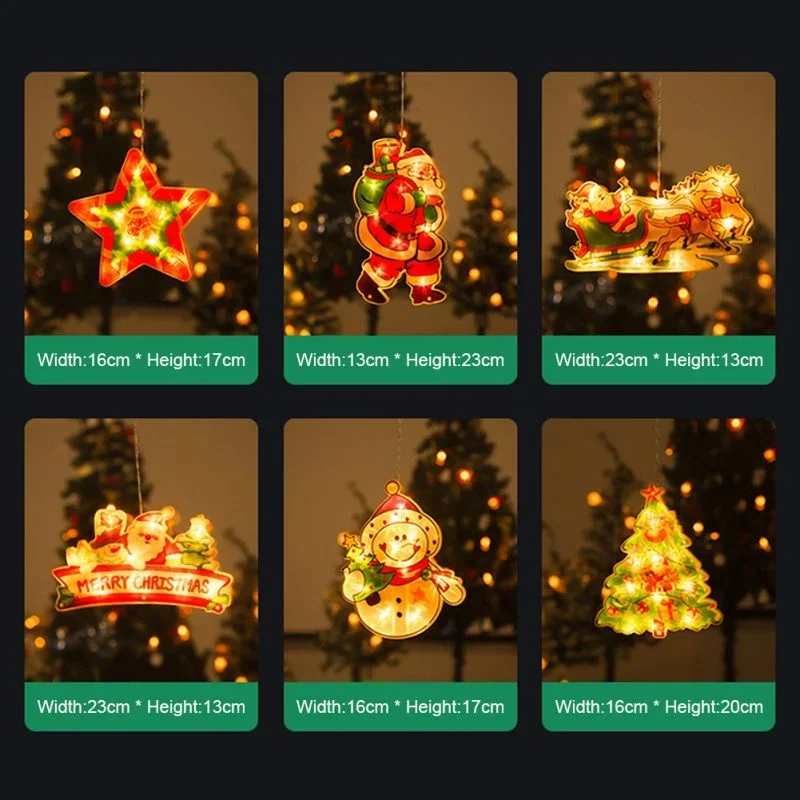 Window Suction Cup Lights Christmas Suction Cup Hanging Lights Lighted Hanging Decor Xmas Lights For Christmas Party Showcase