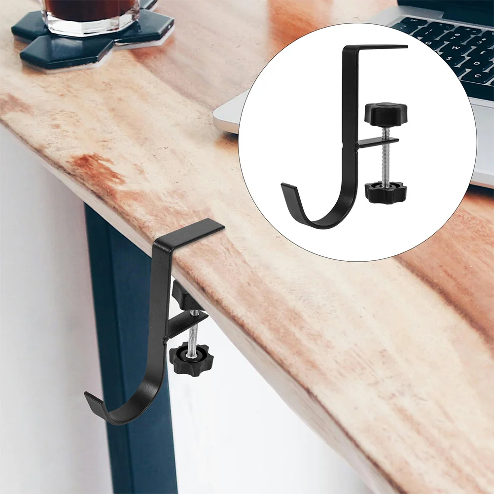 

2 Pcs Bag Hook Hanger Table for Door Hangers Purses Clamp Desk Shelf Holder Backpack Hooks