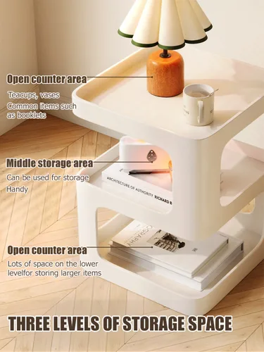 Mesa auxiliar moderna, mueble de sala de estar, mesita de noche, estante de almacenamiento para apartamento pequeño
