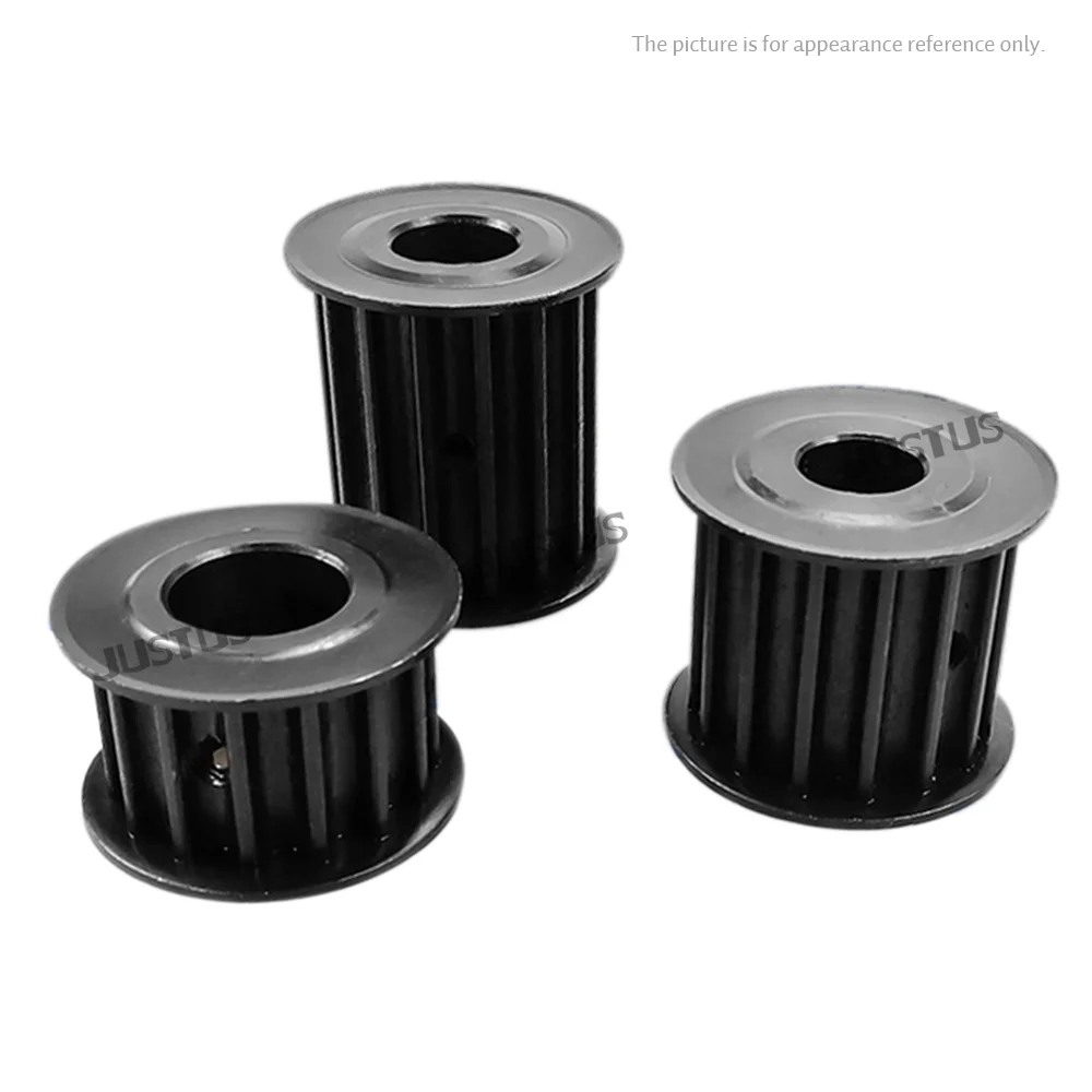 HTD 5M 10T/12T/14T/15T/16T/18 Teeth Black Steel Synchronous Wheels Pitch 5mm Bore 5-15mm for Belt Width 10/15/20/25mm