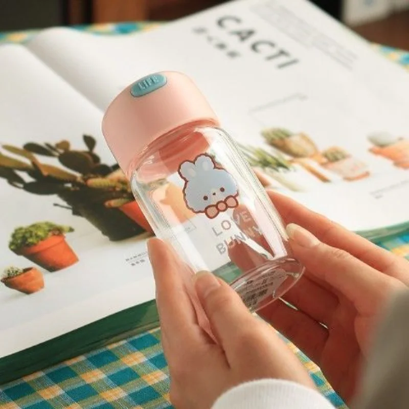 150/400 ML Mini Sports Water Bottle Small Mini Water Cup Cute Girl Student Glass Milk Cup Children