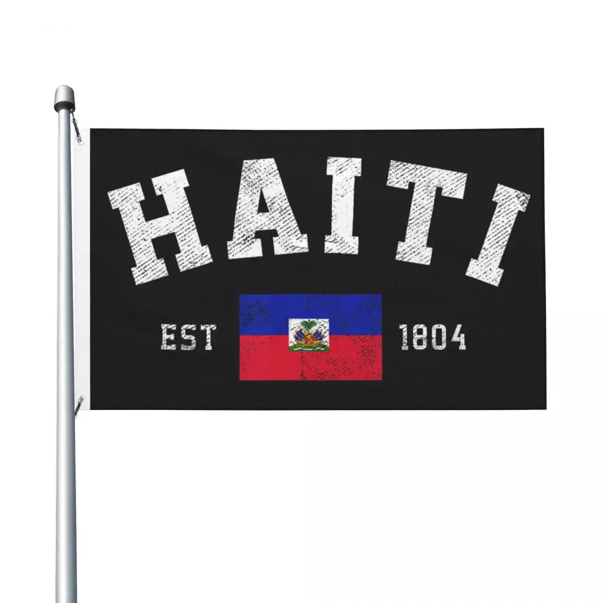 Haiti Est. 1804 Haitian Flag Independence Day Flag 90X150cm Flags Hanging Polyeste Cool Banner For Living Room Dorm Party Decor