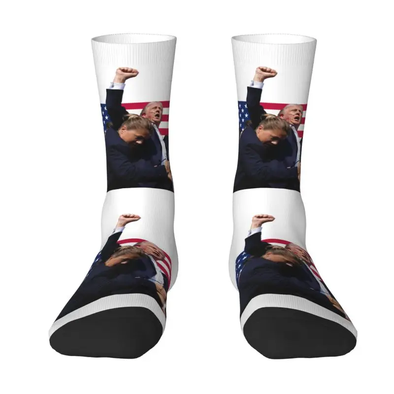 Custom Cute Trump Will Be Back Socks Men Women Warm 3D Printed American USA Sports Football Socks