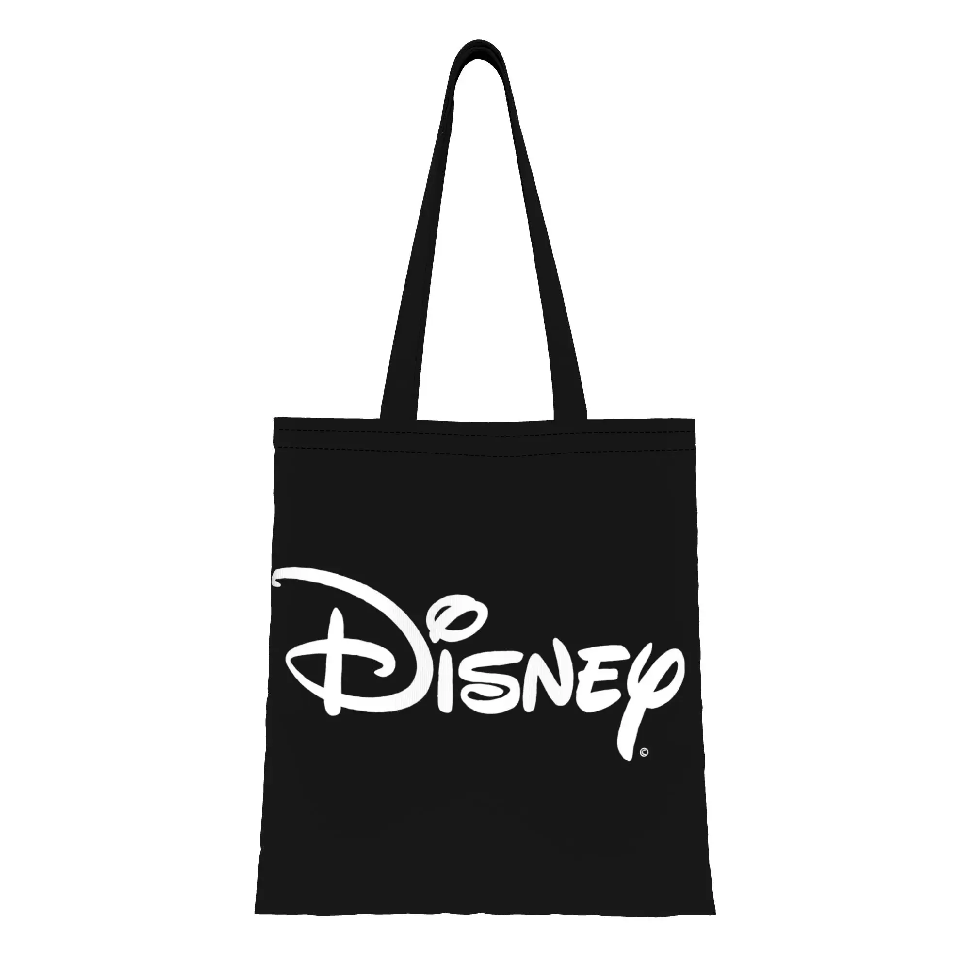 

1PC first day of school Large Capacity Black Disney Logo Canvas Tote Bag Foldable Chic Pattern Gifts