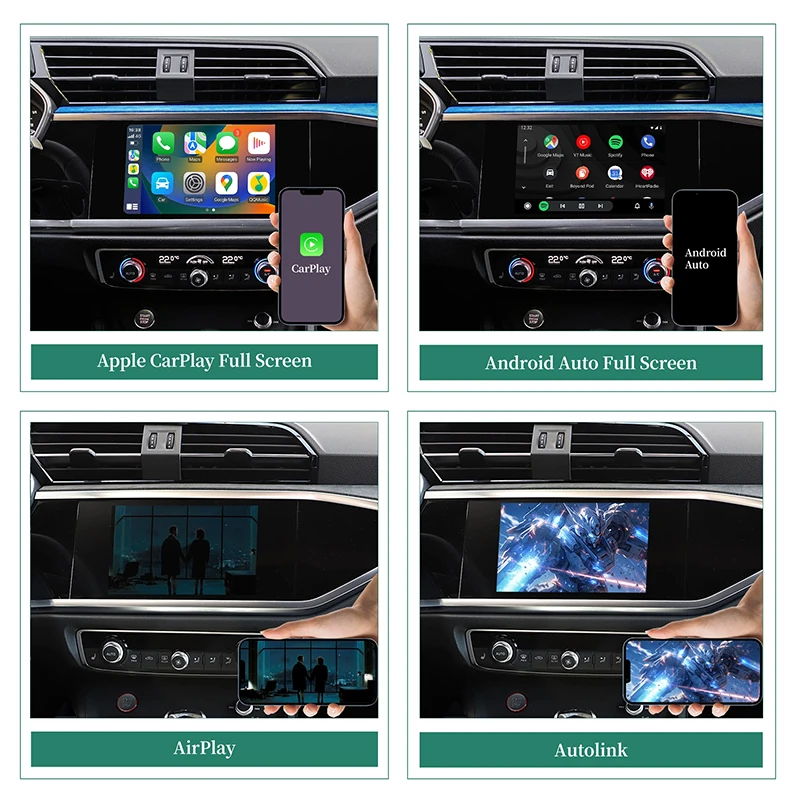 Wireless Apple CarPlay Android Auto Mirror 3 in1 Android  For Audi A1 S1 Q3 SQ3 RSQ3 MIB2 MIB3 Upgrade the original car screen