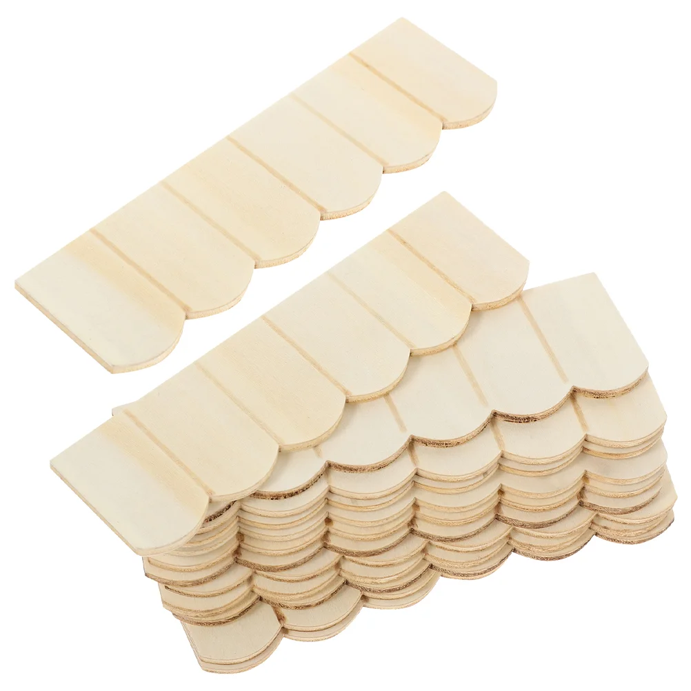 

24 Pcs Tiny House Dollhouse Tiles Mini Roof Prop Miniature Dolls Furniture Decor Beige Living Room