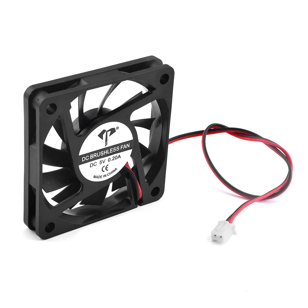 DC6010 60MM 5V 12V 24V ventilador de refrigeración rodamiento de aceite de dos cables pequeño ventilador de refrigeración silencioso Industrial piezas de impresora 3D 3500r/min