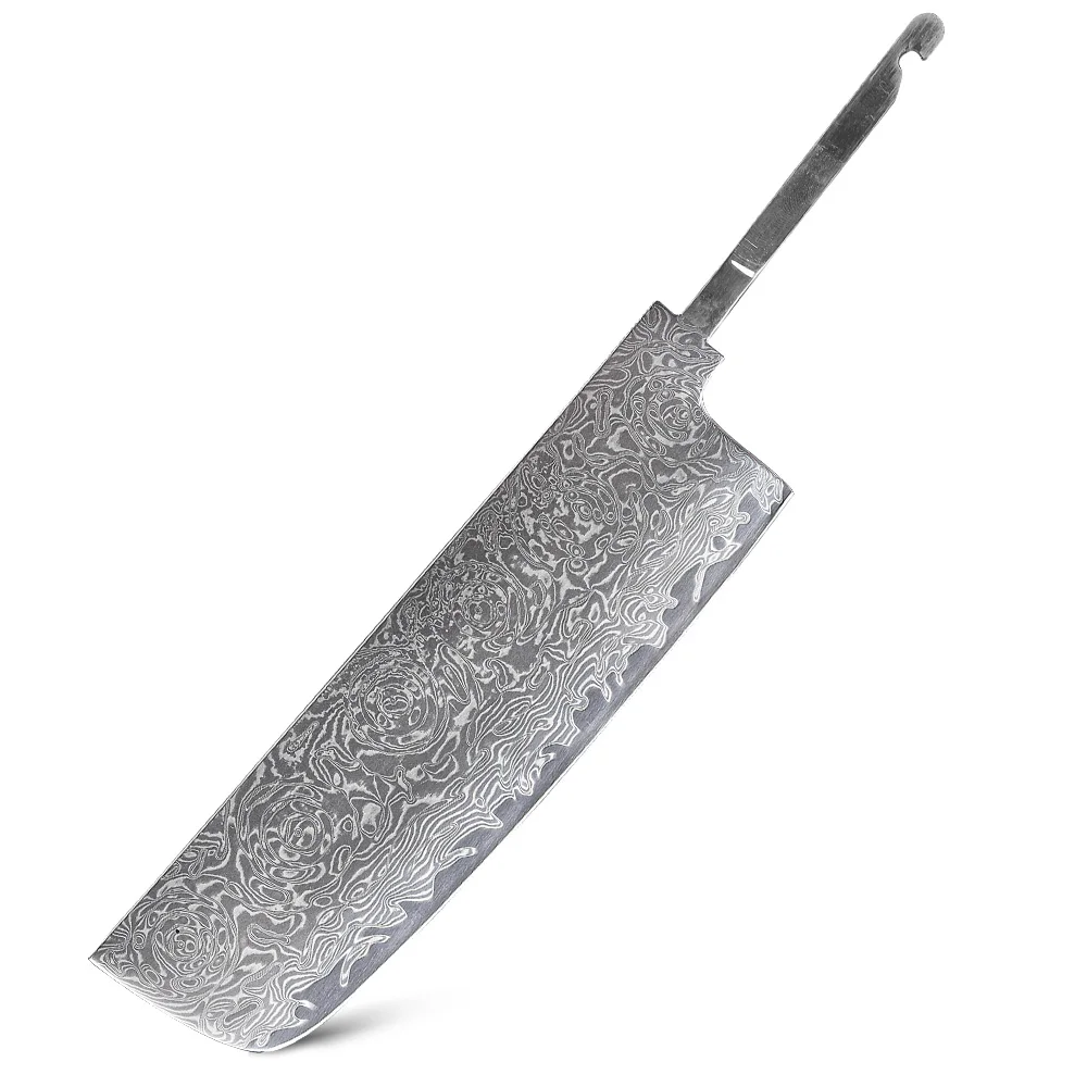 TURWHO DIY Factory Achteckiger Griff Japanischer Damaststahl Kochmesser Santoku Nakiri Hackmesser Klinge Rohling Messerteile Neues Design