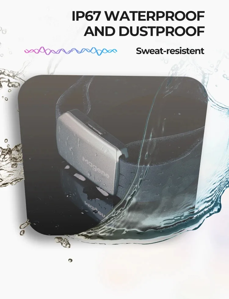 Magene H803 Monitor de brazalete de ritmo cardíaco modo Dual Bluetooth ANT H803 Sensor brazo correa de muñeca Fitness rastreador de corazón ejercicio de salud