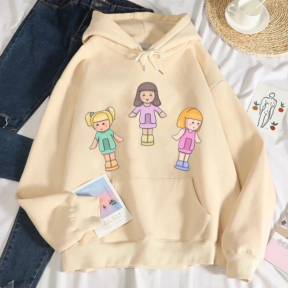 سويت شيرت بقلنسوة مطبوع عليه شخصيات الرسوم المتحركة اللطيفة من Polly Pocket للارتداء اليومي أو النادي الاجتماعي المطبوع #2