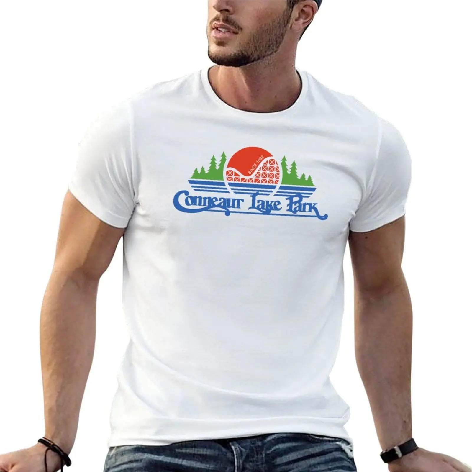 Conneaut Lake Park Logo Design T-Shirt Holiday Simple Tee Shirt
