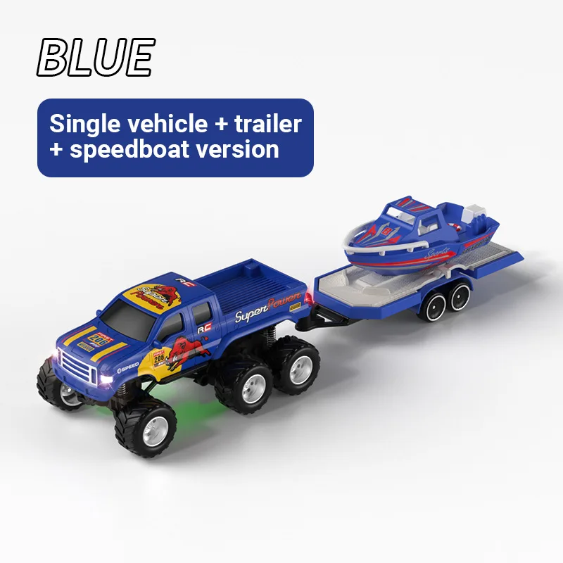 Jjrc nova iluminação legal mini liga off-road captador meninos carro de controle remoto brinquedo reboque brinquedo iate