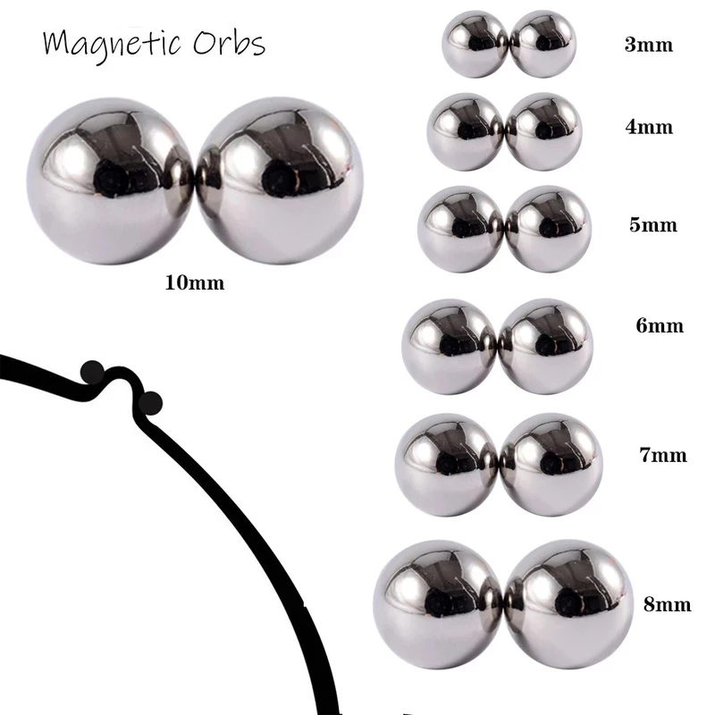 1Pair Sexy Magnet Nipple Clamps Fake Nipple Ring Powerful Magnetic Orbs Clitoris Stimulate BDSM Bondage Accessories Body Jewelry