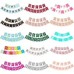 Multi Themes Happy Birthday Banner Baby Shower First Birthday Party Decorations Photo Booth Happy Birthday Bunting Garland Flags