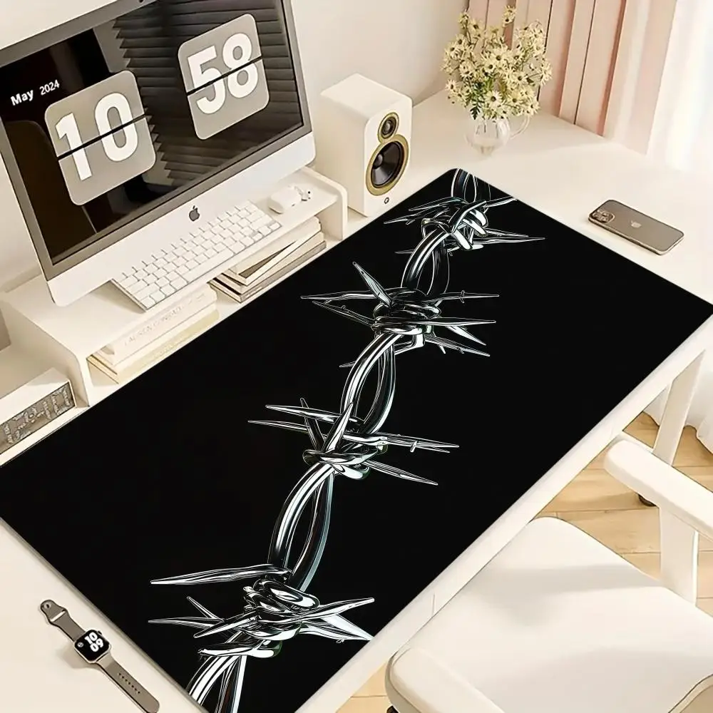 

Коврик для мыши Iron Fence XXL, компьютерные аксессуары, коврики для офисного игрового стола, резиновые противоскользящие коврики для игровой клавиатуры, коврики для мыши, настольные коврики 40X90