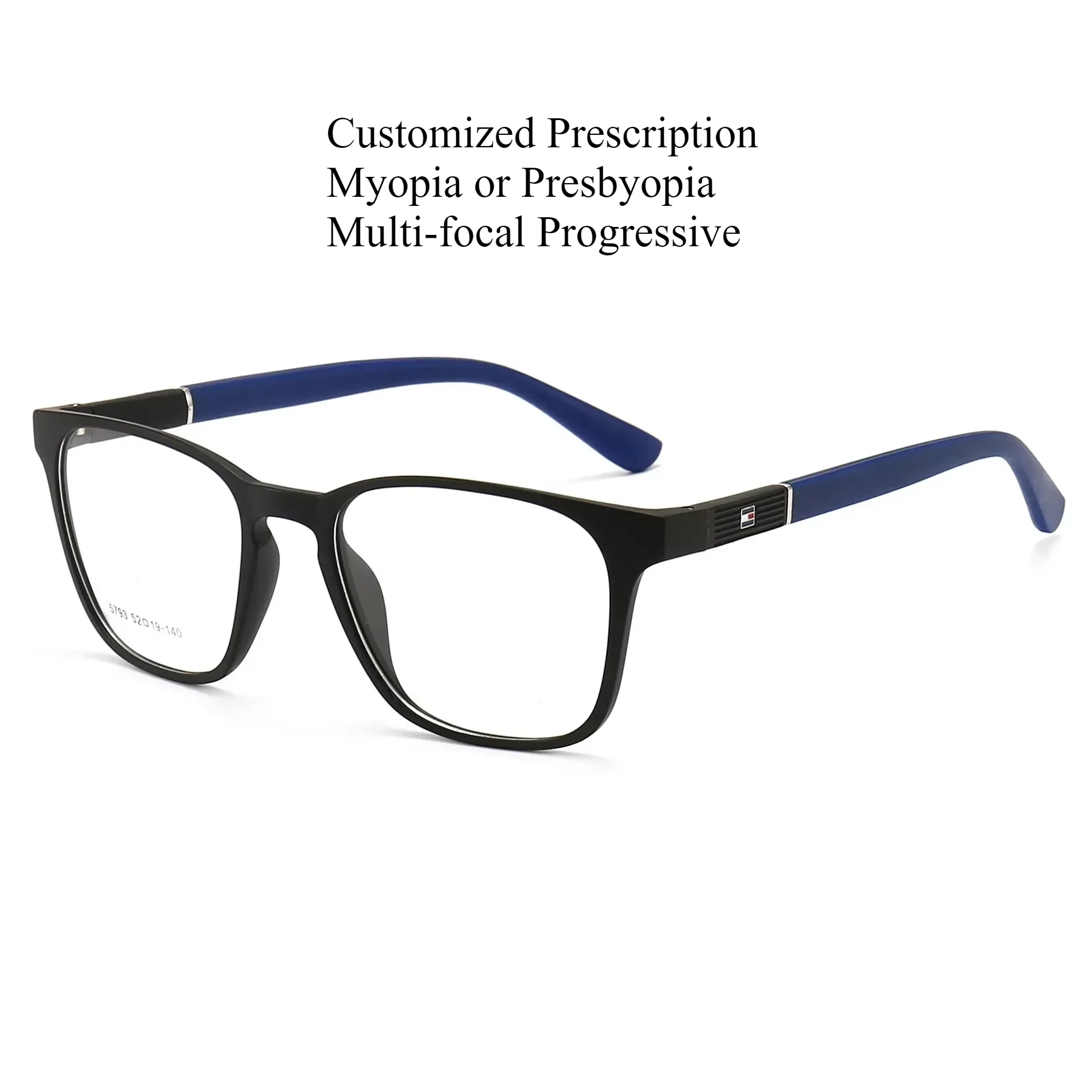 

Customized Prescription Men Women TR90 Frame Photochromic Myopia Reading Glasses Multi-focal Progressive Lens
