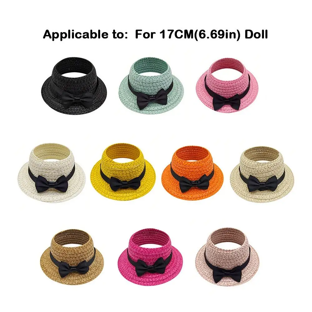 Mehrere Stile 10,5 cm Strohhut BOGEN Stylebow Kamera sitzende Puppen Zubehör süßes Design Cosplay Requisiten DIY Geschenk Modepuppen