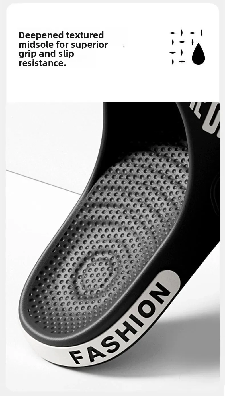 Dicke Sohle Rutschfeste Sport-Slides für Herren Sommer EVA Sandalen Hausschuhe Modische Freizeitpantoffeln für Draußen – Detail 4