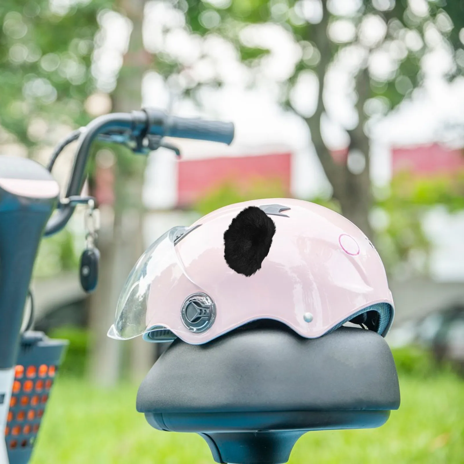 

1 Pair Bear Ear Decor Creative Cute Motorcycle and Scooter Ornament Detachable Bear Ear Accessories for Women