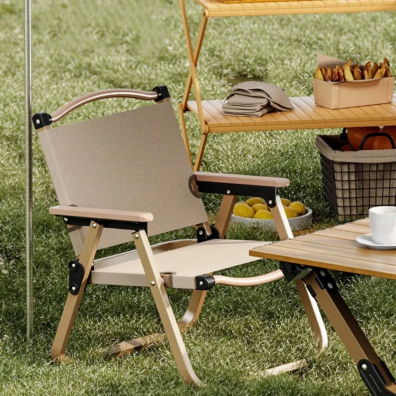 Outdoor Camping Folding Free-installation Strengthening Kermit Chair Portable Picnic Fishing Beach Wooden Backpack Chair
