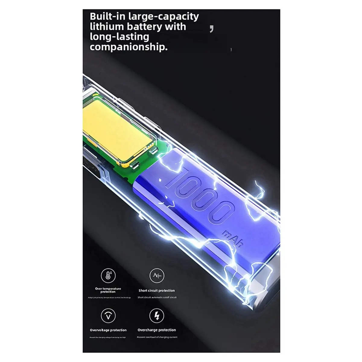 doyme Mini Work Light String LED Battery Flashlight USB Charging Magnetic Pen Clip Light Long Range Flood Dual Light