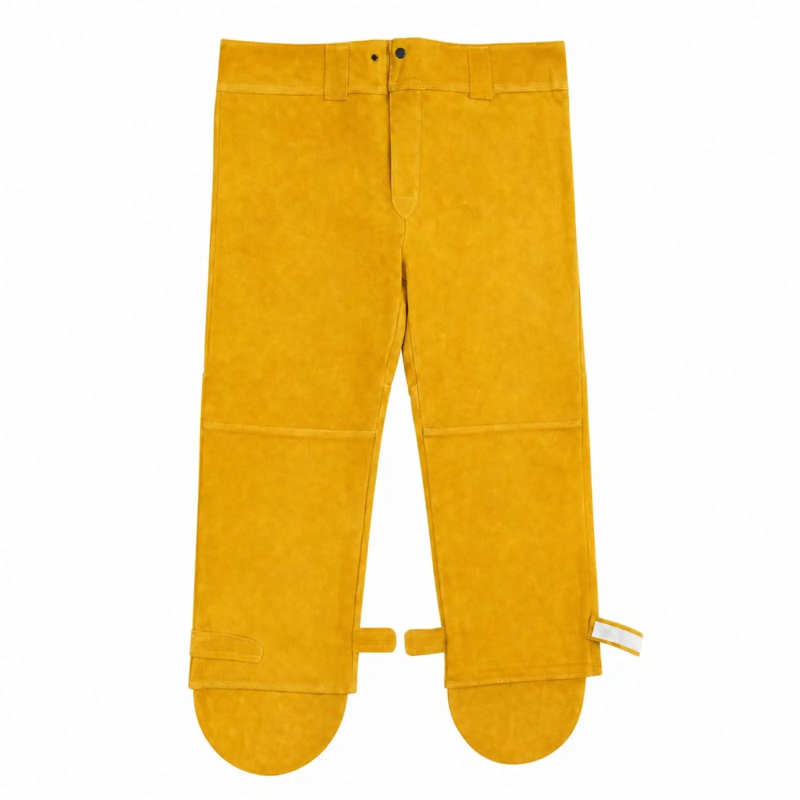 Flame-Retardant Leather Metalworking | High-Waisted guarding Design, metalworking Trousers with Foot Covers, for Metal