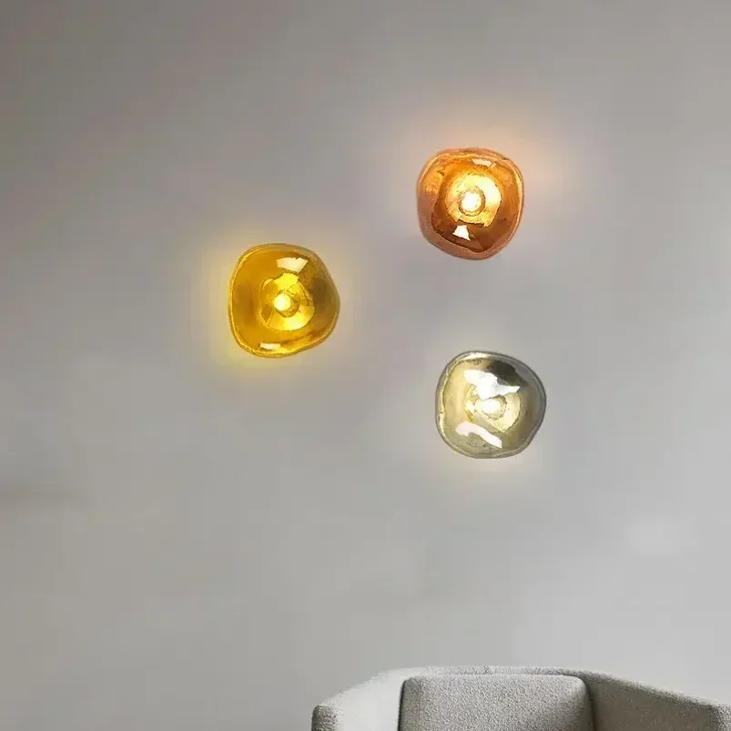 

Lava Wall Lamp Glass Background Wall Decorative Nordic Living Room Lamp Bedroom Bedside Lamp Staircase Bar