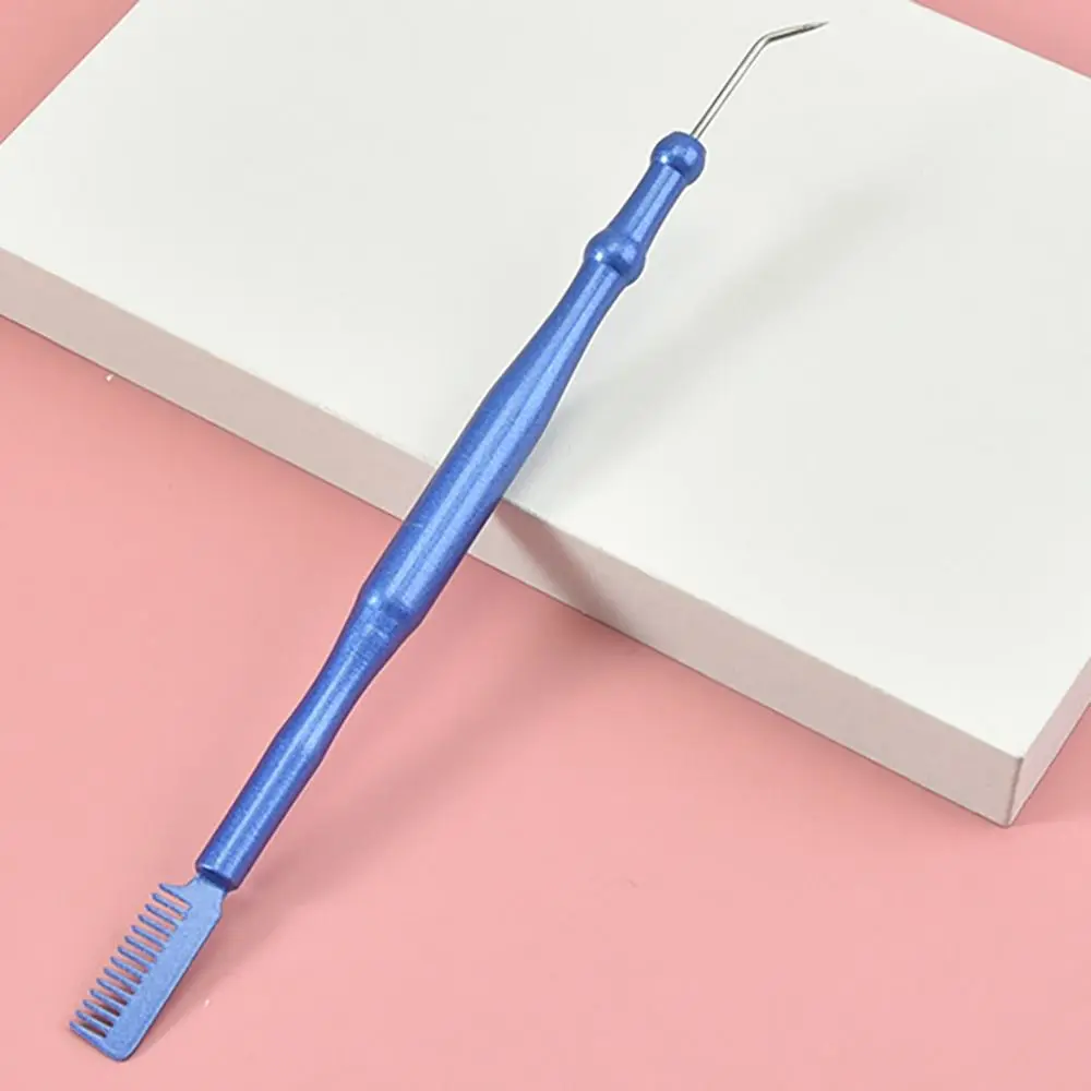 Professional Metal Eyebrow Comb 2-in-1 Lifting Separating Eyelash Assistance Tool Eyelash Perm Lash Pick Stick Beauty Tool