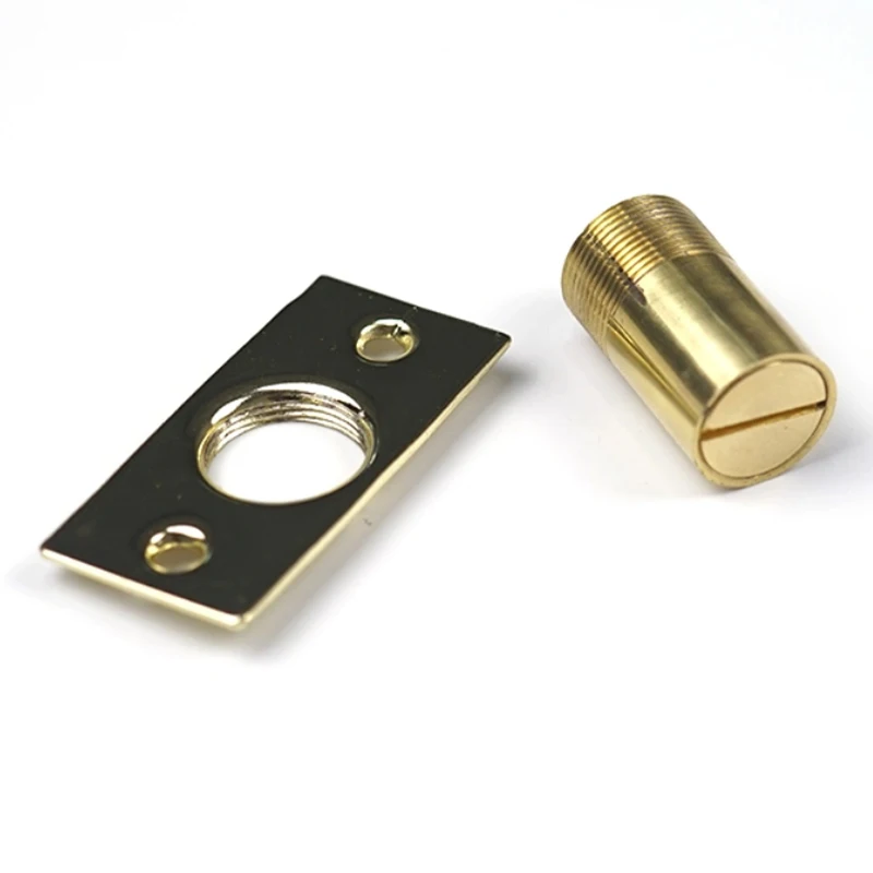 Custom Solid Brass Adjustable Spring atch Latch Door Stopper Loaded Parts