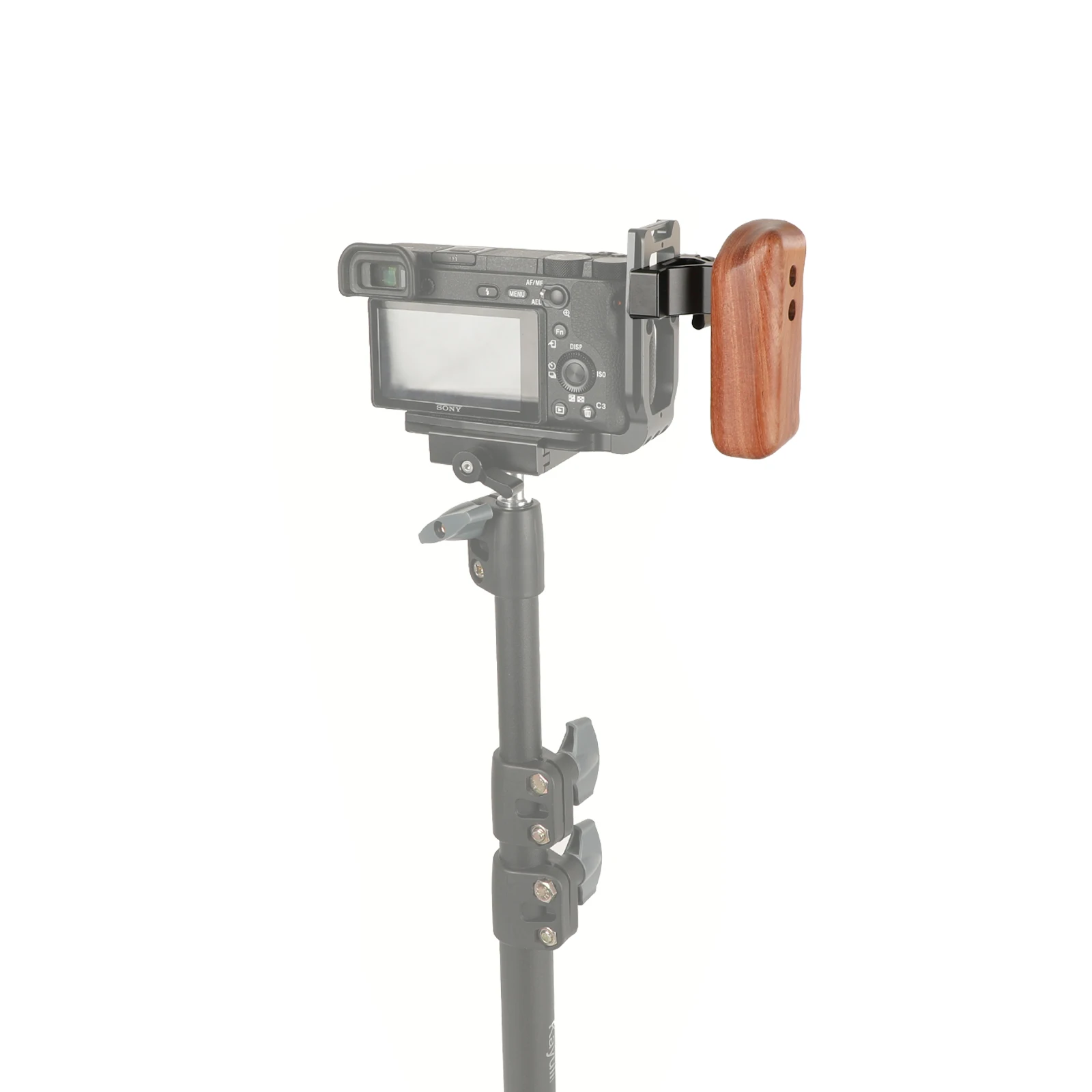 CAMVATE Camera Wooden Handgrip Left / Right Side With QR ARCA Compatible Clamp For DSLR Camera / DV Video Cage Rig