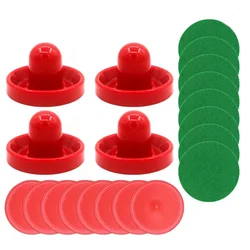 96mm 20pcs/Set Air Table Hockey Disc Tool With Pucks Pusher Flannel Mallet Table Hockey Game Entertaining Toys Plastic 6 Colors