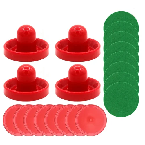 Imagen 1 del producto Juego de Hockey de mesa de aire, herramienta de disco con empujador de discos, mazo de franela, juguetes de entretenimiento de plástico, 6 colores, 96mm, 20 piezas por juego