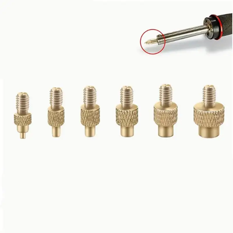 【W3】7/9/10Pcs Heat Insert Nut Iron Tip M2 M3 M4 M5 M6 M8 Brass Thread Embedded Kit Tool For Plastic 3D Printer Soldering Iron