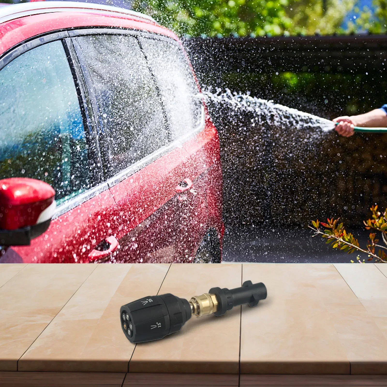 

Multi-angle Spray Tips 5 In 1 Spray Nozzle Home Cleaning Stainless Steel Material Versatile Spray Nozzle Wide Application
