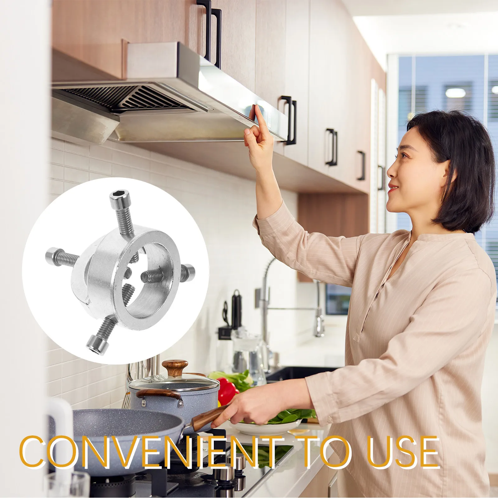 1Set Professional Fan Impeller Puller Stainless Steel Wind Wheel Disassembly Tool for Range Hood Turbines Sturdy Rust Proof