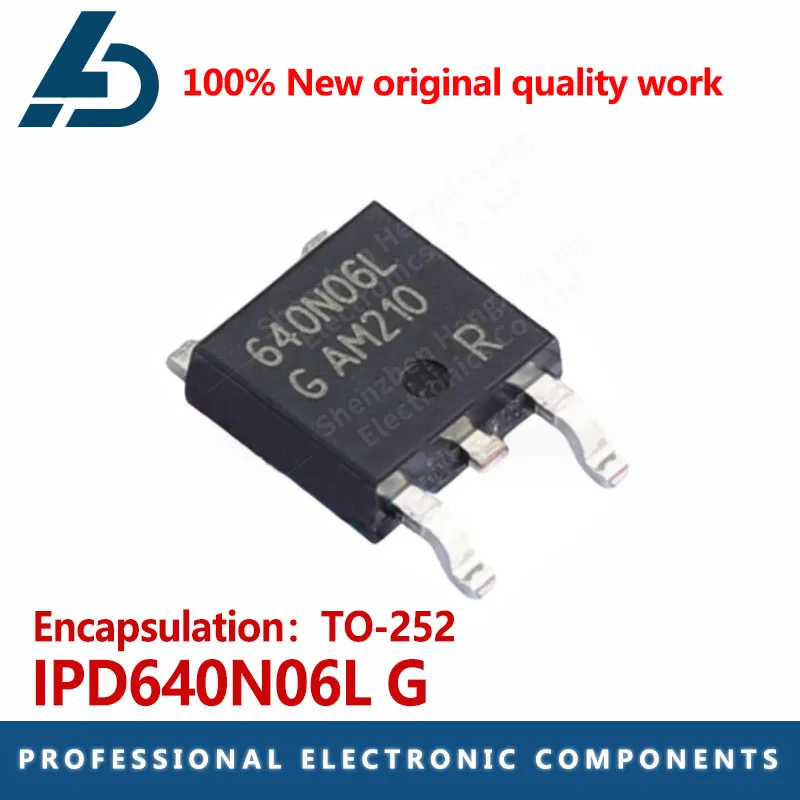 10PCS IPD640N06L-G TO-252 package N-channel MOS field effect tube 18A 60V