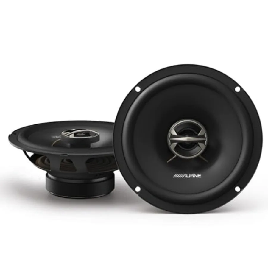 

EL-E65-G 6.5 Coaxial 2-Way Speaker Set Pair for car audio polypropylene cone black wide frequency response and high power handl