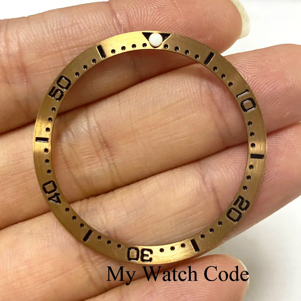 38mmx 32.15mm Cusn8 Real Bronze Flat Watch Bezel Insert for Turtle Watch SKX Watch Parts Watch Mod Repair Tool Kit