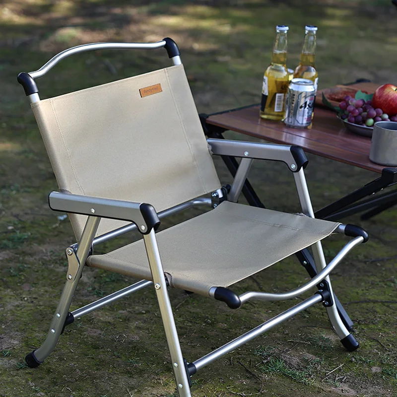 

Camping folding chair mountain leaf outdoor camping the most suitable chair camping wild aluminum portable Cmit chair.