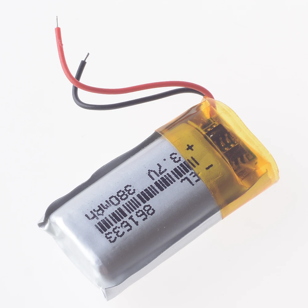 3.7V 380mAh 861633   Baterai Li-ion Polimer Lipo yang dapat diisi ulang