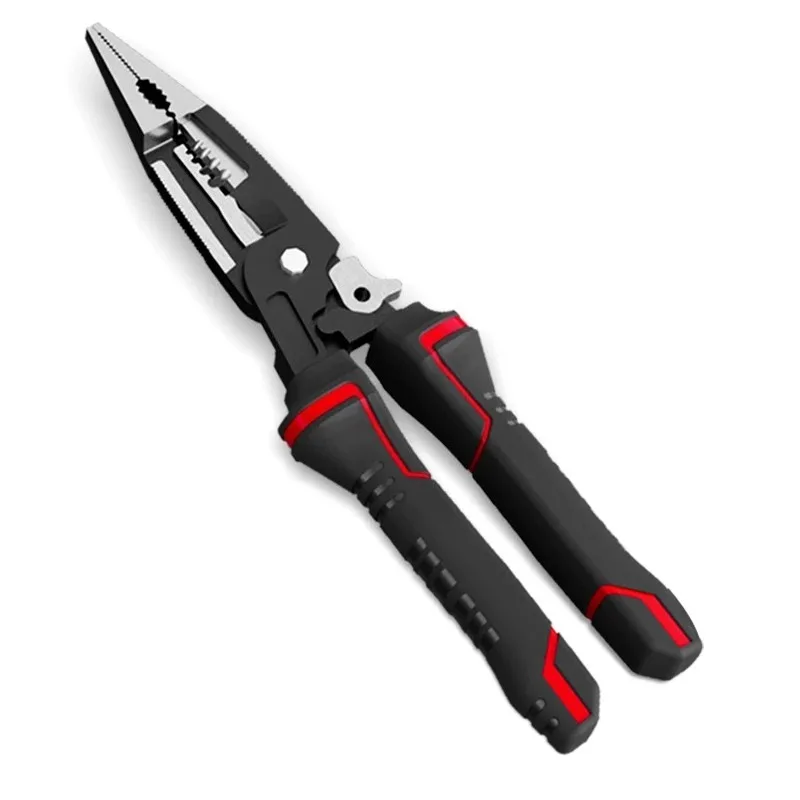Pointed nose pliers, multi-function for electricians, small pointed nose pliers, wire stripping pliers