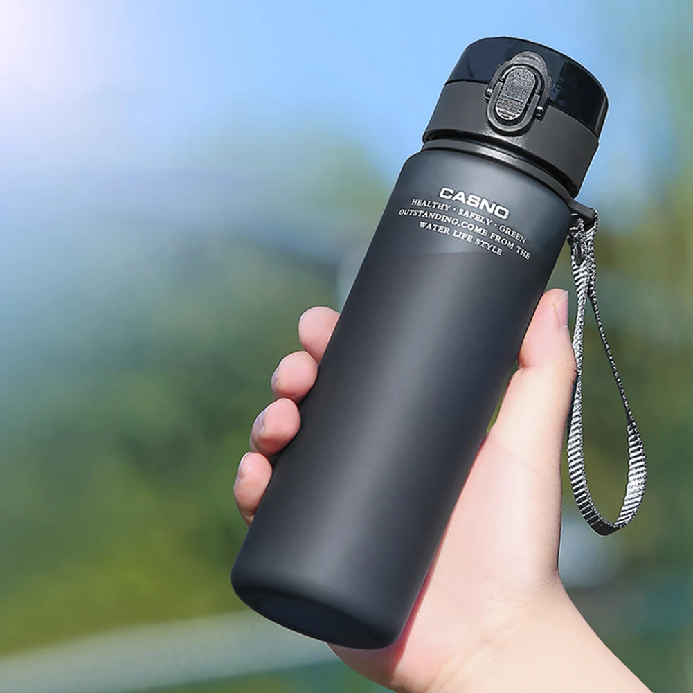 560ML Water Bottle BPA Free Outdoor Travel Portable Gym Fitness Jugs Leak Proof with Strap for Office Gym Outdoor Sports